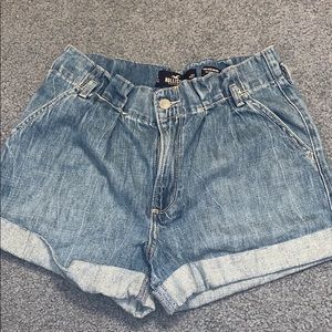 denim hollister shorts